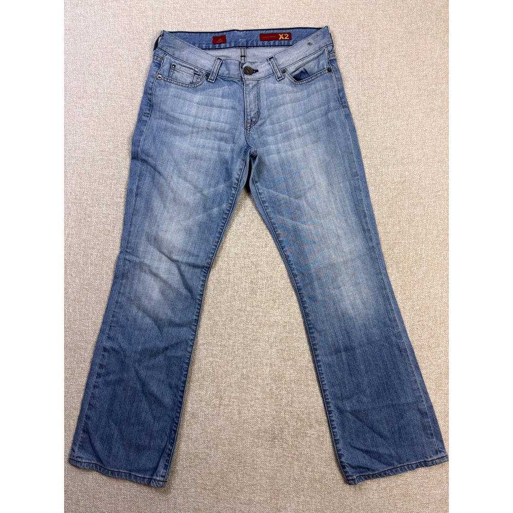Express X2 Eva Boot Jeans Womens 31 Light Wash Blue Denim Bootcut